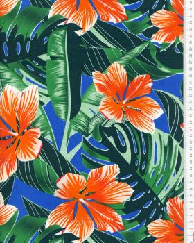 Polynesian fabric TAHITI Blue - Tissushop